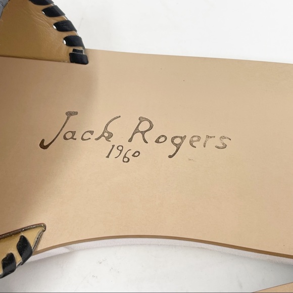 JACK ROGERS Black Patent SANIBEL Slide Sandals - Picture 6 of 7